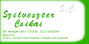 szilveszter csikai business card